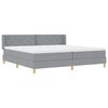 vidaXL Letto a molle con materasso Grigio chiaro 200 x 200 cm Tessuto