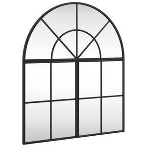 vidaXL Specchio da Parete Nero 60x70 cm Arco in Ferro