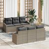 vidaXL Set di divani con cuscino con cuscino 7 pcs Grigio polyrattan