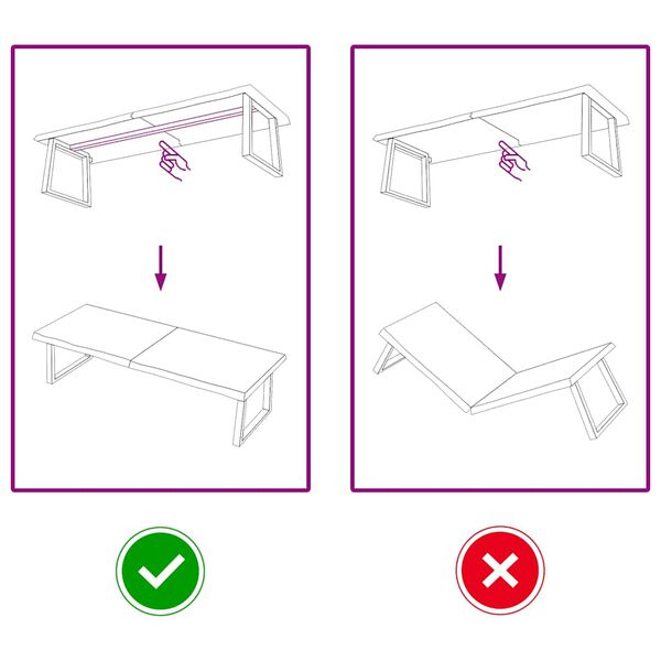 vidaXL Piano Tavolo Marrone 160x50x(2-4) cm Massello Rovere Trattato