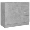 vidaXL Mobile Sottolavabo Grigio Cemento 63x30x54 cm Legno Multistrato