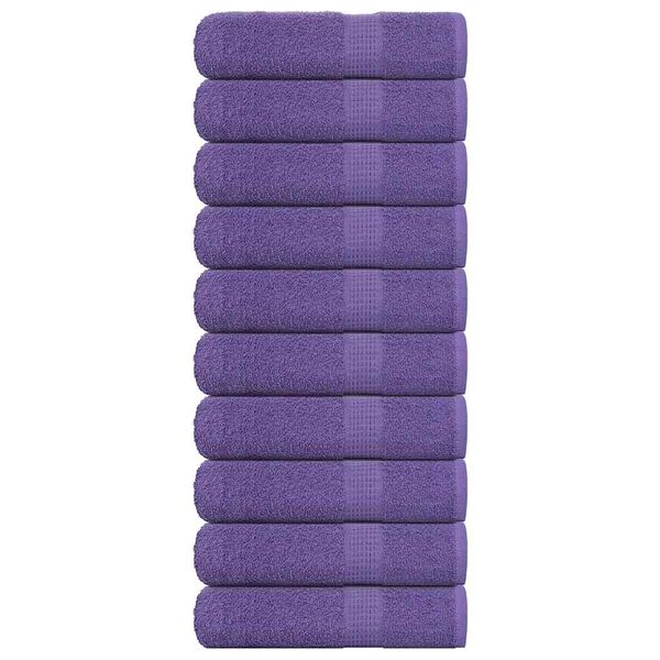 vidaXL Asciugamani da doccia FROGN 10 pz Viola 70x140 cm 360 g/m&sup2;