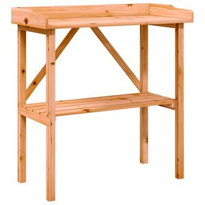 vidaXL Tavolo Piante con Ripiano Marrone 78x38x,82,5cm Massello Abete