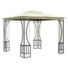 vidaXL Gazebo con Rete 300x300x265 cm Crema