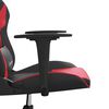 vidaXL Sedia da Gaming Massaggiante Rosso e Nero in Similpelle