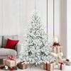 vidaXL Albero di Natale Artificiale con Rami Pieghevoli Bianco 180 cm