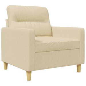 vidaXL Poltrona Crema 60 cm in Tessuto
