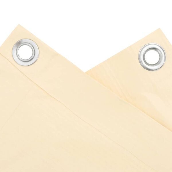 vidaXL Paravento da Balcone Crema 800x75 cm in PVC