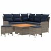 vidaXL Set di Mobili 6 pz Grigio e Blu Navy Rattan in PE