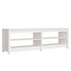 vidaXL Scarpiera Bianca 160x36,5x50 cm in Legno Massello di Pino