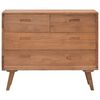 vidaXL Cassettiera 90x35x75 cm in Legno Massello di Teak