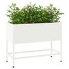 vidaXL Vaso da Giardino Rialzato Bianco 60 x 26 x 45 cm Acciaio