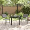 vidaXL Set da Pranzo per Giardino con cuscino 3 pcs Grigio polyrattan