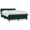 vidaXL Giroletto a Molle con Materasso Verde Scuro 160x210 cm Velluto