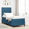 vidaXL Letto a molle con materasso Blu Scuro 90 x 190 cm Tessuto