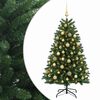 vidaXL Albero di Natale artificiale verde medio con palline 150 cm