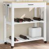vidaXL Carrello da Cucina MONZA 84x40x88,5 cm in Legno Massello di Pino