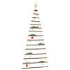 vidaXL Albero di Natale sospeso con stella superiore 100x210 cm Ramo naturale