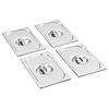 vidaXL Coperchi per Teglie GN 1/4 4 pz in Acciaio Inox