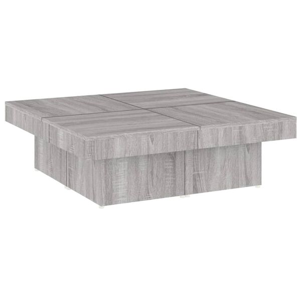 vidaXL Tavolino da Salotto Grigio Sonoma 90x90x28 cm Legno Multistrato