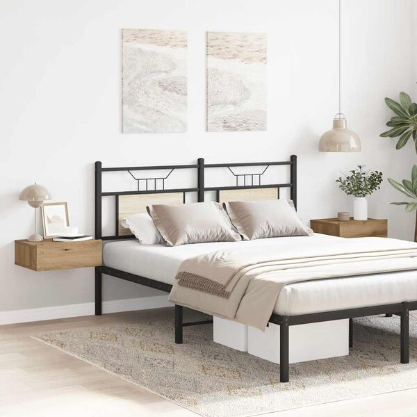 vidaXL Comodini Pensili 2pz Rovere Artigianale 40x30x15 cm Truciolato