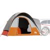 vidaXL Tenda da Campeggio 4 Persone Grigio e Arancione Impermeabile