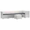 vidaXL Divano da Giardino 6 Posti con Cuscini Aspetto Rattan PP Bianco