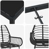 vidaXL Set da Pranzo per Giardino 3 pcs Nero polyrattan
