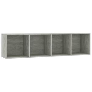vidaXL Libreria/Mobile TV Grigio Cemento 143x30x36 cm