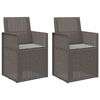 vidaXL Sedie da pranzo da giardino 2 pcs Grigio Chiaro PP