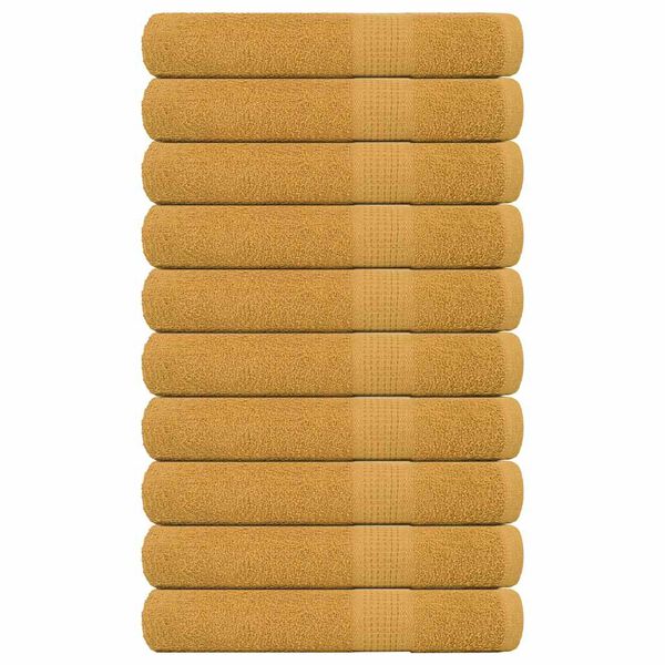 vidaXL Asciugamani FROGN 10 pz Oro 100x200 cm 360 g/m&sup2;