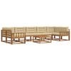 vidaXL Set di divani da esterno 8 pz Naturale e Beige