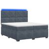 vidaXL Letto box spring con materasso Grigio Scuro 200 x 200 cm