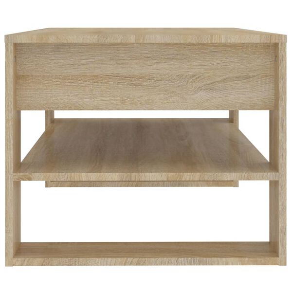 vidaXL Tavolino da Salotto Rovere Sonoma 102x55x45cm Legno Multistrato