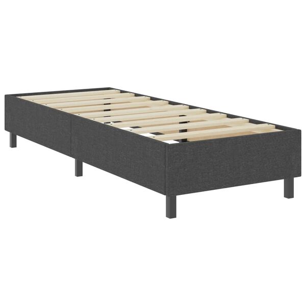vidaXL Letto a Molle Grigio Scuro in Tessuto 100x200 cm