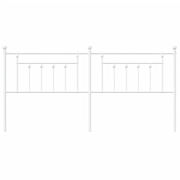 vidaXL Testiera in Metallo Bianco 200 cm