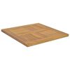 vidaXL Piano Tavolo Quadrato 50x50x2,5 cm in Legno Massello di Teak