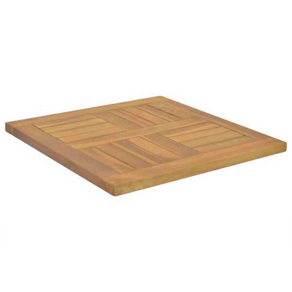 vidaXL Piano Tavolo Quadrato 50x50x2,5 cm in Legno Massello di Teak