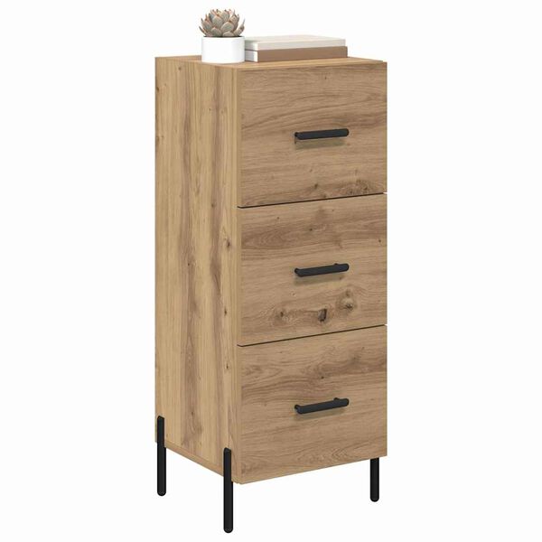 vidaXL Credenza rovere artigianale 34 x 34,5 x 90 cm Legno multistrato