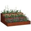 vidaXL Vaso da giardino Ruggine 90 x 90 x 35 cm