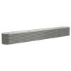 vidaXL Letto Giardino Acciaio Zincato 332x40x36 cm Grigio