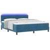 vidaXL Letto a molle con testiera Blu scuro 180 x 200 cm Velluto