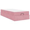 vidaXL Struttura letto con materasso con materasso 2 pcs Rosa Velluto