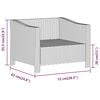 vidaXL Set Divani da Giardino 6 pz con Cuscini in Polyrattan Grigio
