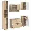 vidaXL Set di mobili per il bagno con cassetto 5 pcs Rovere Sonoma