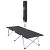 vidaXL Letto da campeggio pieghevole 2 pcs Nero 194 x 62.5 x 42.5 cm