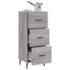 vidaXL Credenza Grigio Sonoma 34,5x34x90 cm in Legno Multistrato