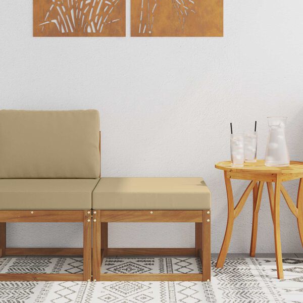 vidaXL Poggiapiedi da Esterno Legno di Acacia Massello Naturale