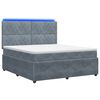 vidaXL Letto Box Spring LED con Materasso Grigio Scuro 160 x 200 cm