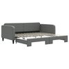 vidaXL Divano Letto con Letto Estraibile Grigio Scuro 100x200 Tessuto